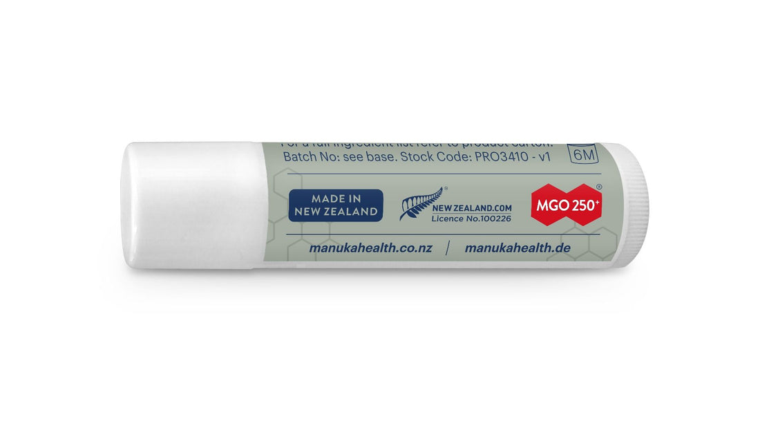 Manuka Health - Manuka Lippenbalsam Karton Stift vorne