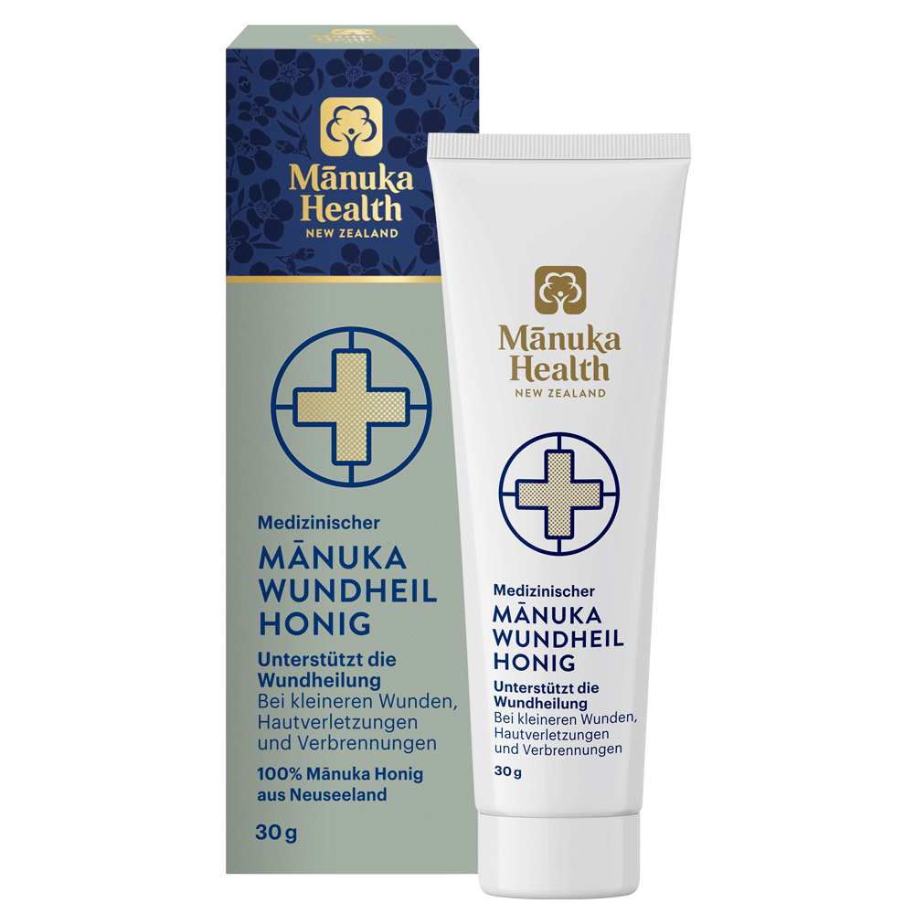 Manuka Health - Manuka Wundheilhonig Tube mit Karton vorne