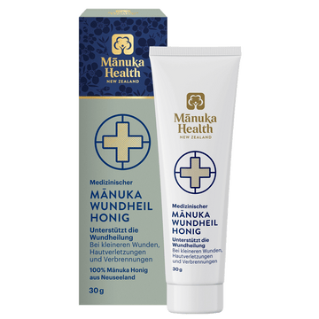 Manuka Health - Manuka Wundheilhonig Tube mit Karton vorne