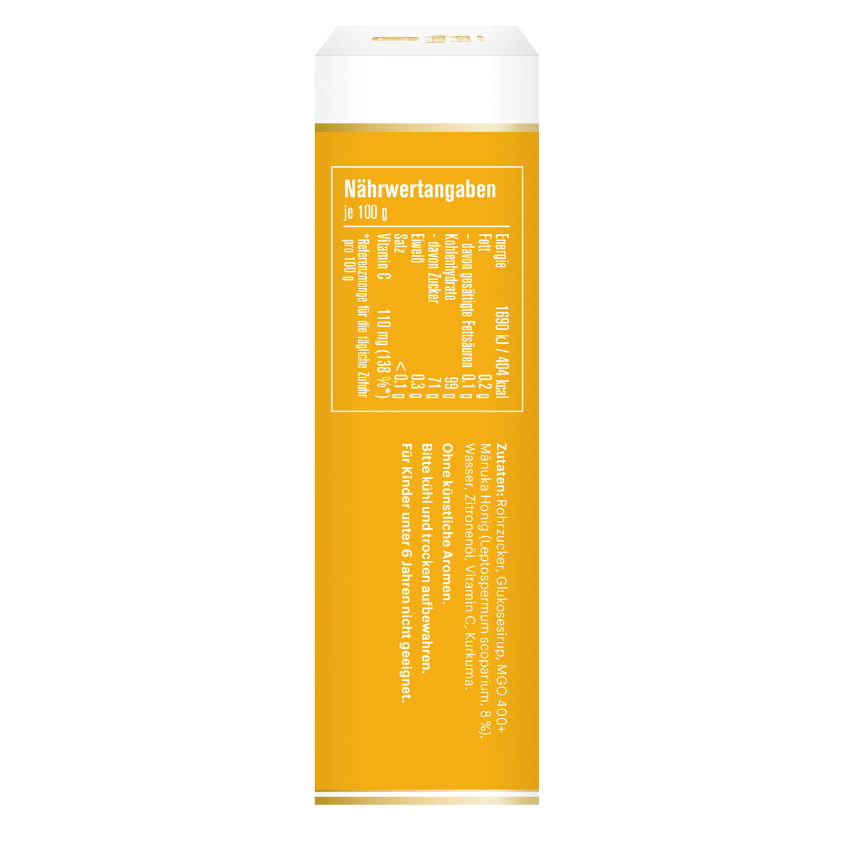 Manuka Health - Manuka Honig Hustenbonbons Zitrone Karton links