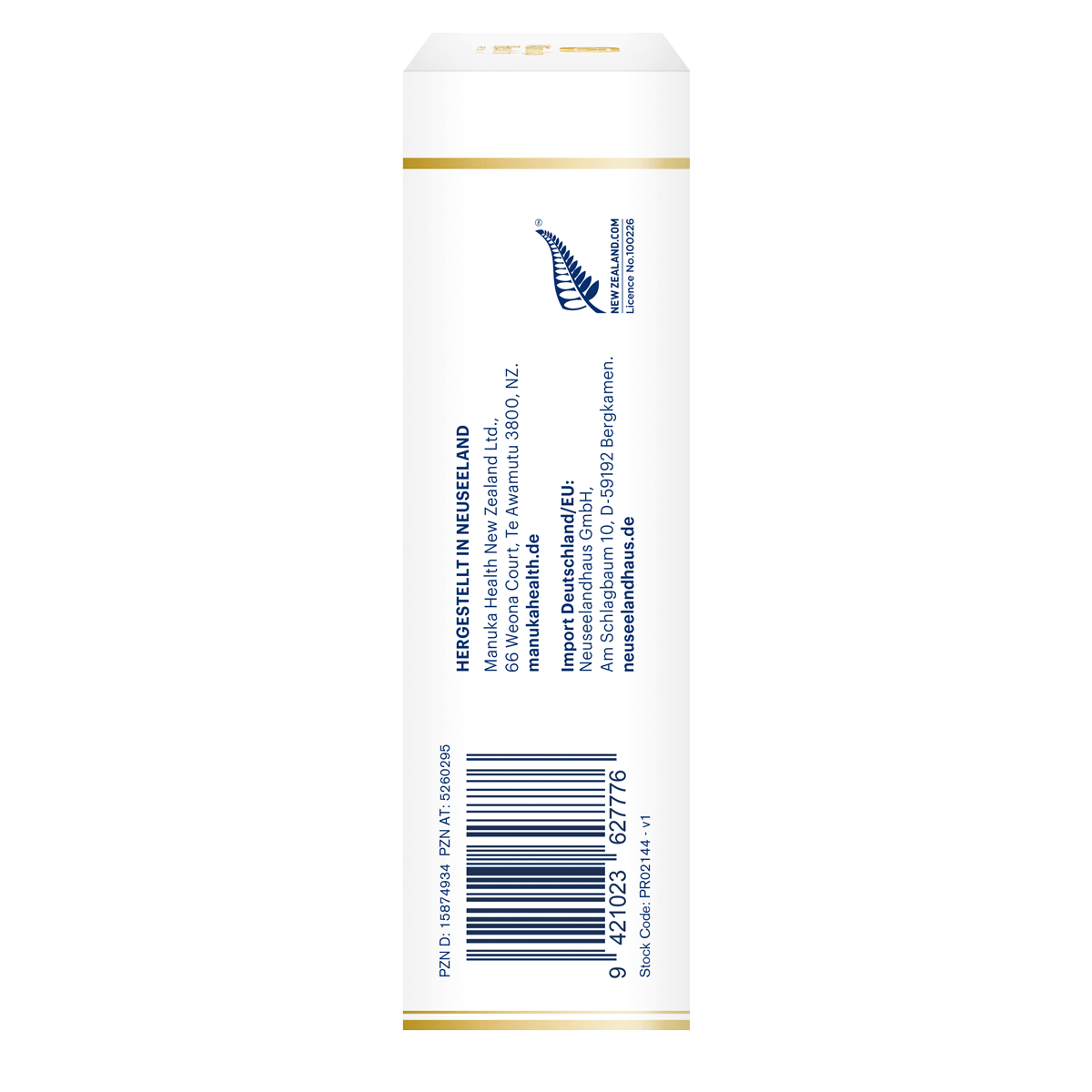 Manuka Health - Manuka Honig Hustenbonbons Zitrone Karton rechts