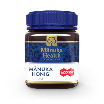 Manuka Health - Manuka Honig MGO 550+, 250g Honigglas vorne