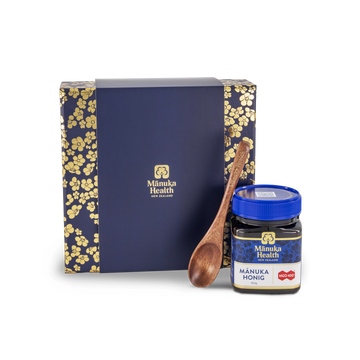 Geschenkset Mānuka Honig MGO 400+ 250g mit Holzlöffel
