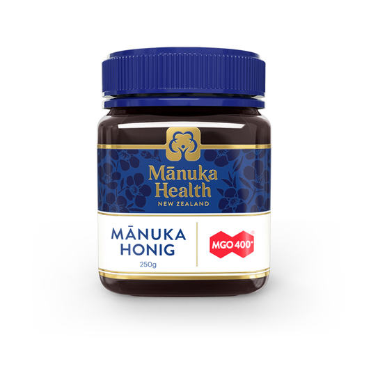 Manuka Health - Manuka Honig MGO 400+, 250g Honigglas vorne
