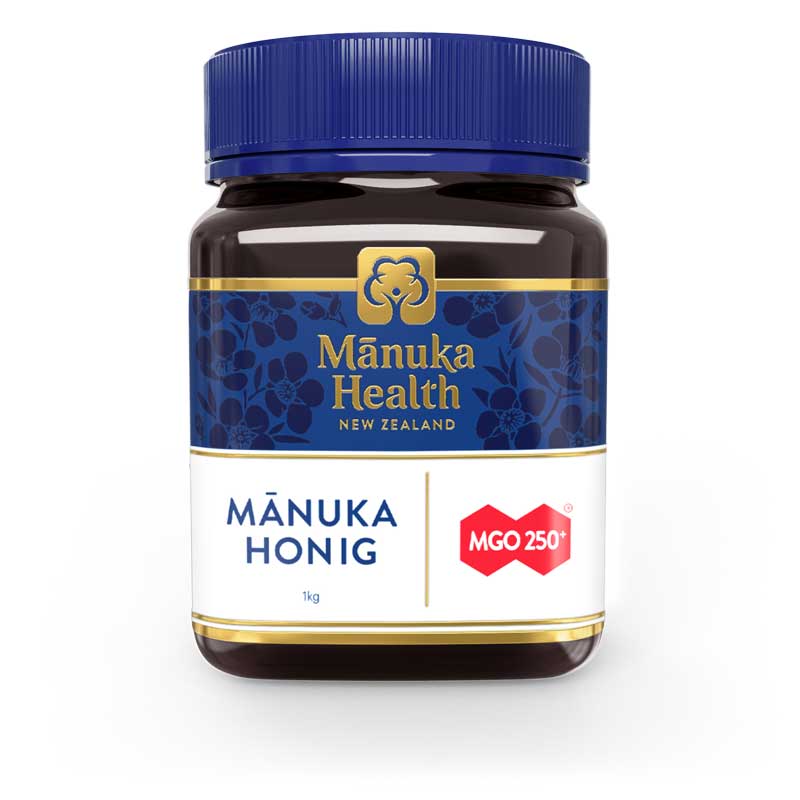 Manuka Health - Manuka Honig MGO 250+, 1kg Honigglas vorne