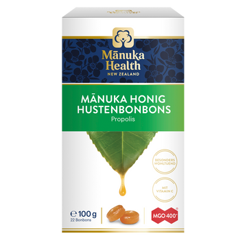 Manuka Health - Manuka Honig Hustenbonbons Propolis Karton vorne