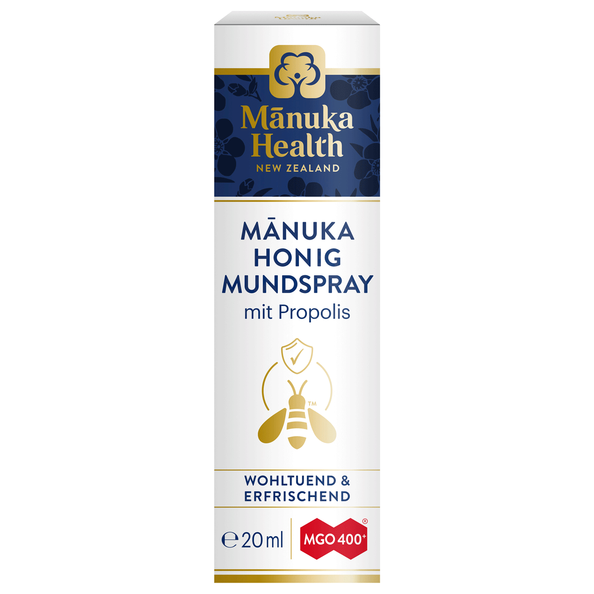 Manuka Health - Manuka Honig Mundspray MGO 400+ Karton vorne