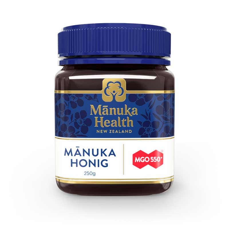 Manuka Health - Manuka Honig MGO 550+, 250g Honigglas vorne