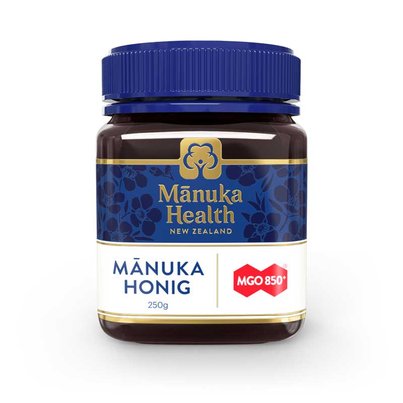 Manuka Health - Manuka Honig MGO 850+, 250g Honigglas vorne
